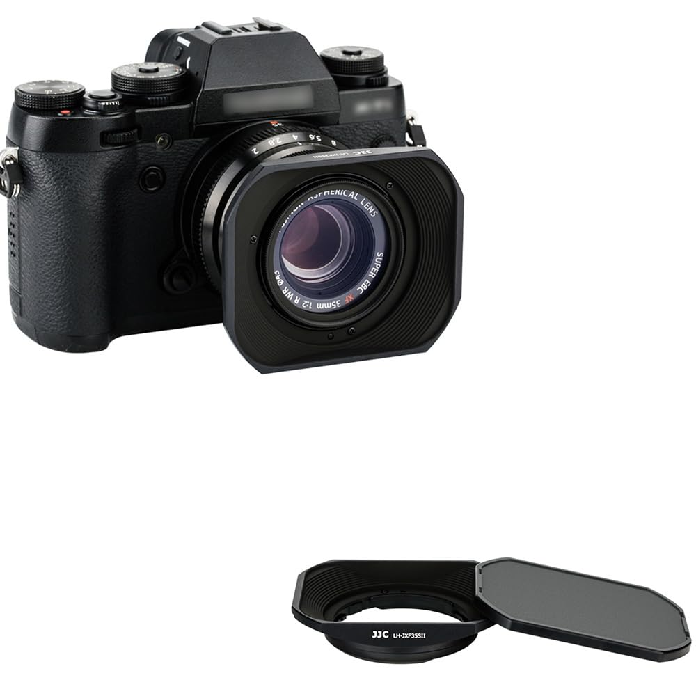 JJC Metal Square Bayonet Lens Hood for Fujifilm Fujinon XC 35mm f